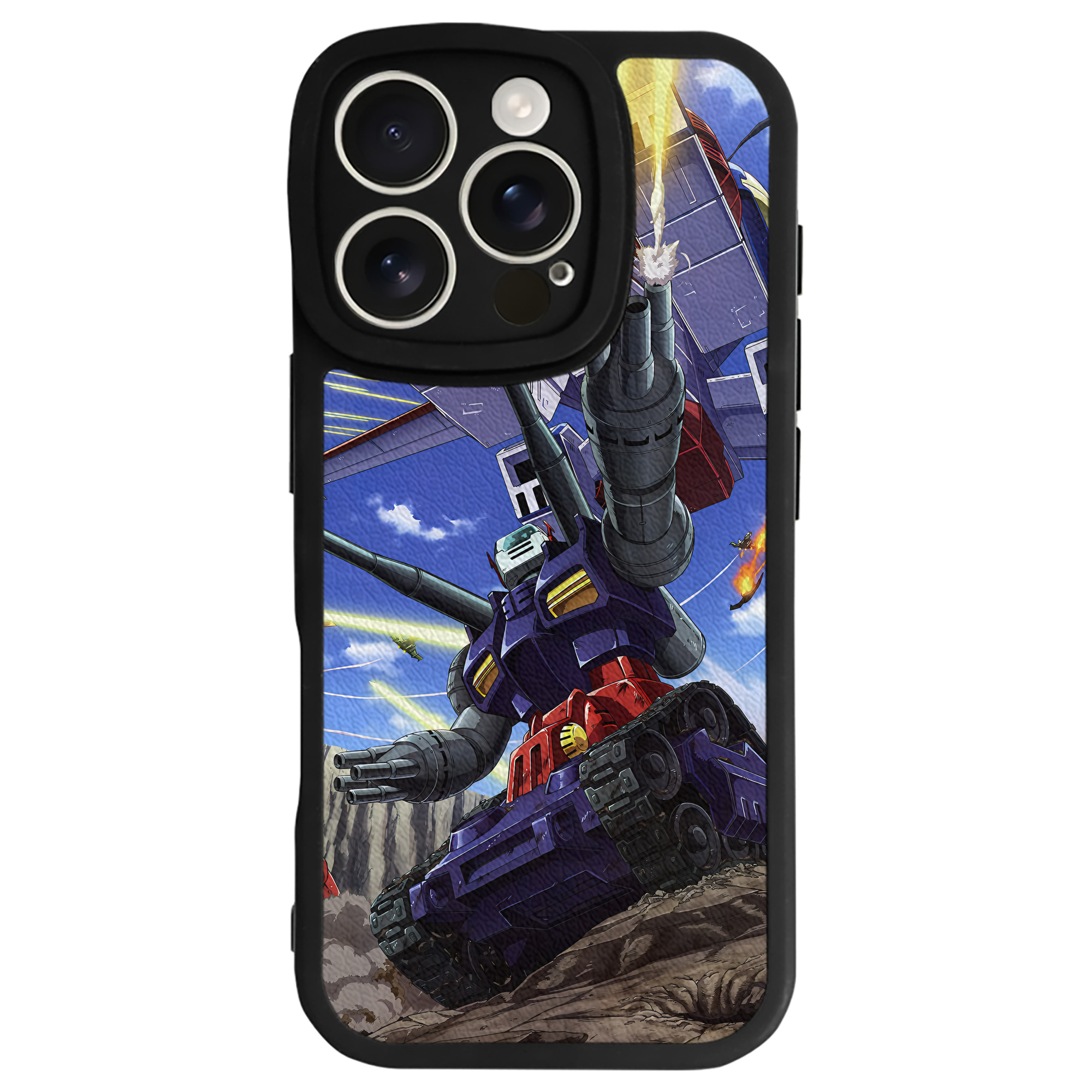 （画像用） 機動戦士ガンダム Mobile Suit Gundam 【iPhone 16シリーズ対応】シリコンスマホケース（レザー調） 材質：シリコン